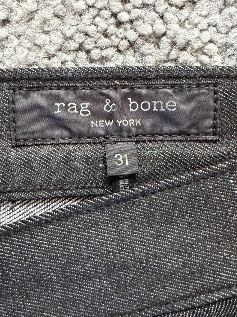 Rag & Bone Fit 2 Japanese Kaihara denim Men's Sz. W31-L32 Black-New Without Tags - Picture 6 of 14